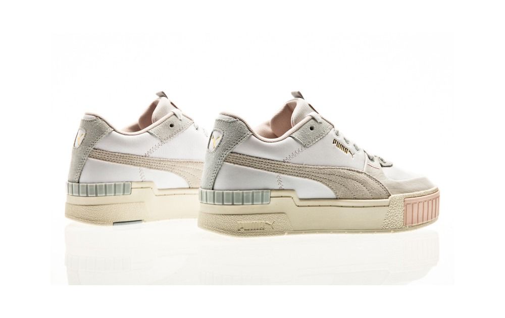 Puma Cali Sport Mix WN'S, белый с серым, кожа, замша, женские, подростковые