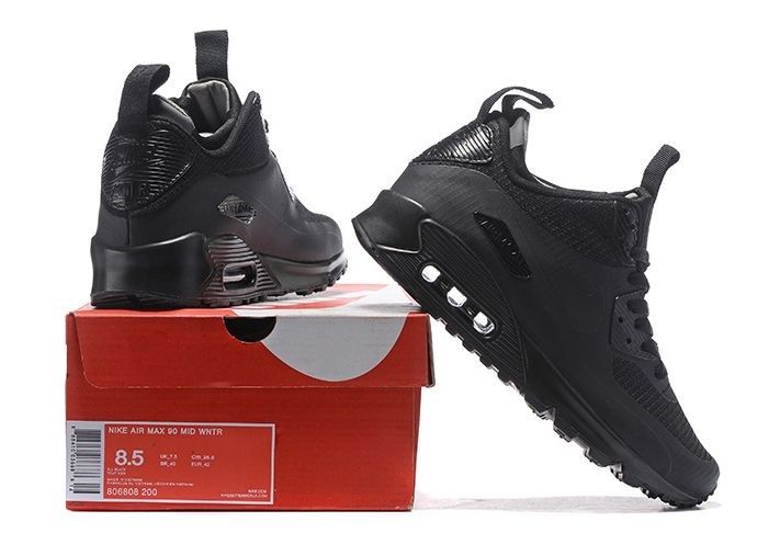 Nike Air Max 90 Mid black, черный, нейлон, мужские