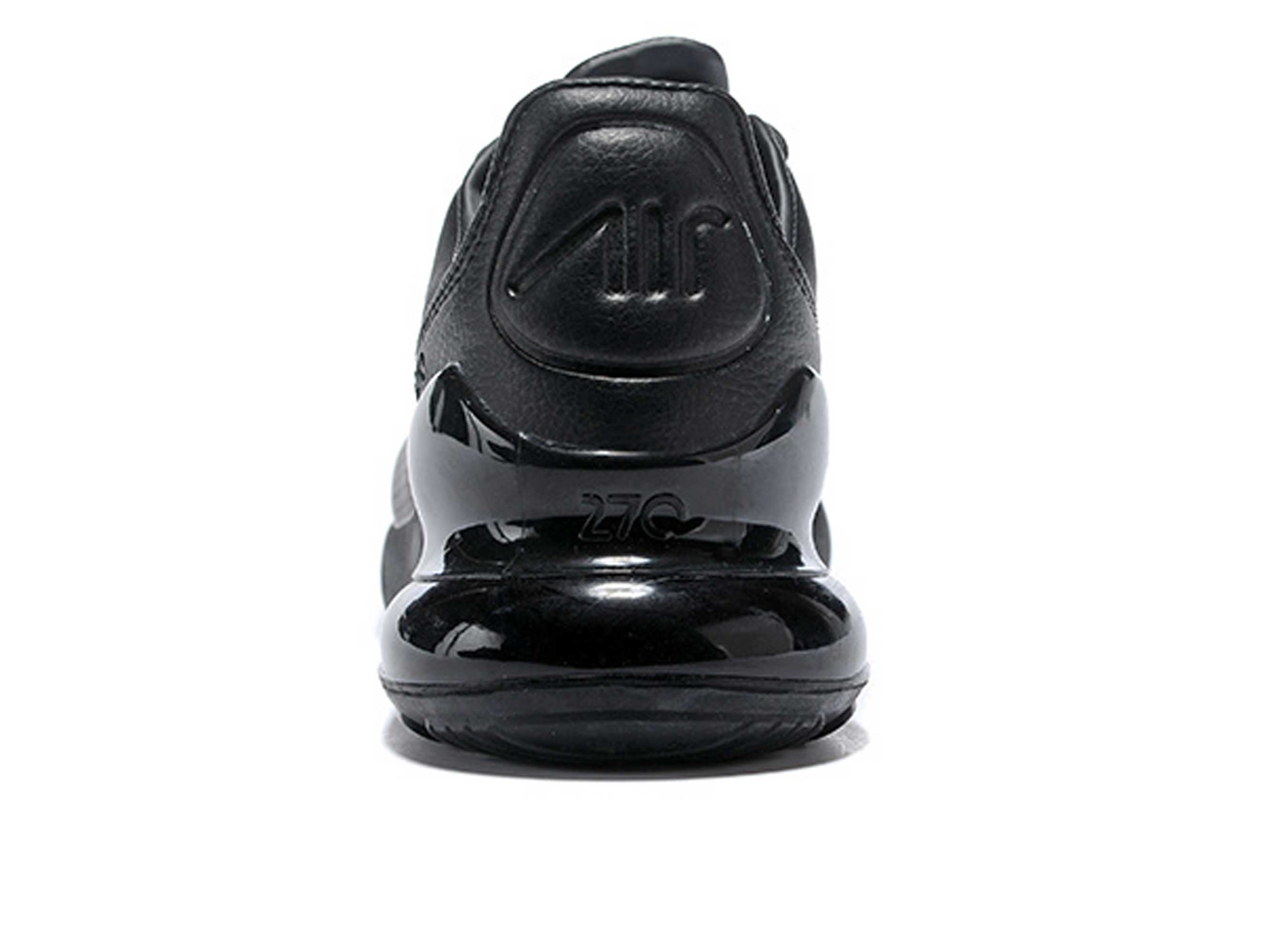 Nike Air Max 270 Black, черные, кожа, мужские
