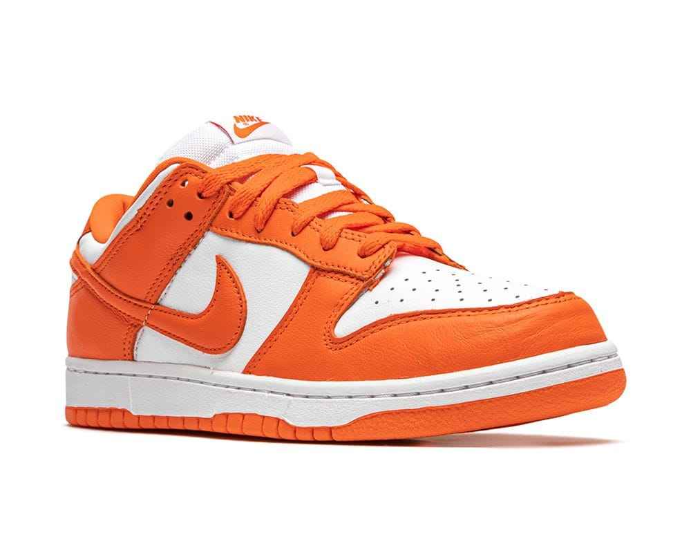 Nike SB Dunk Low Pro, оранжевый с белым, кожа, нубук, мужские, женские